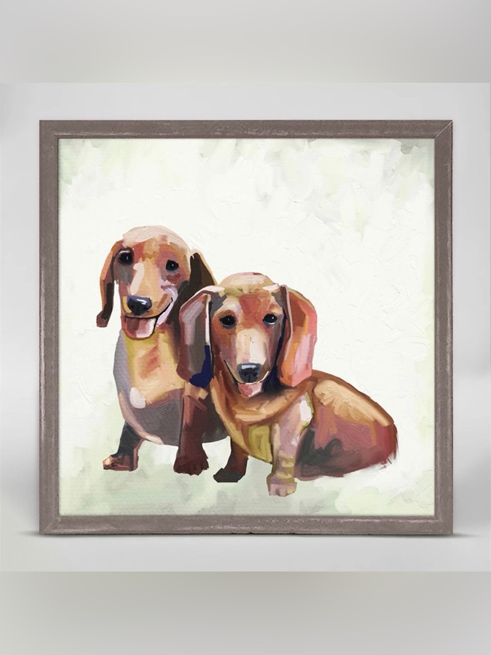 GreenBox Art Best Friend - Dachshund Duo, Mini Framed Canvas